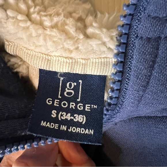 George Blue Color Blocked Hoodie - Picture 3 of 7